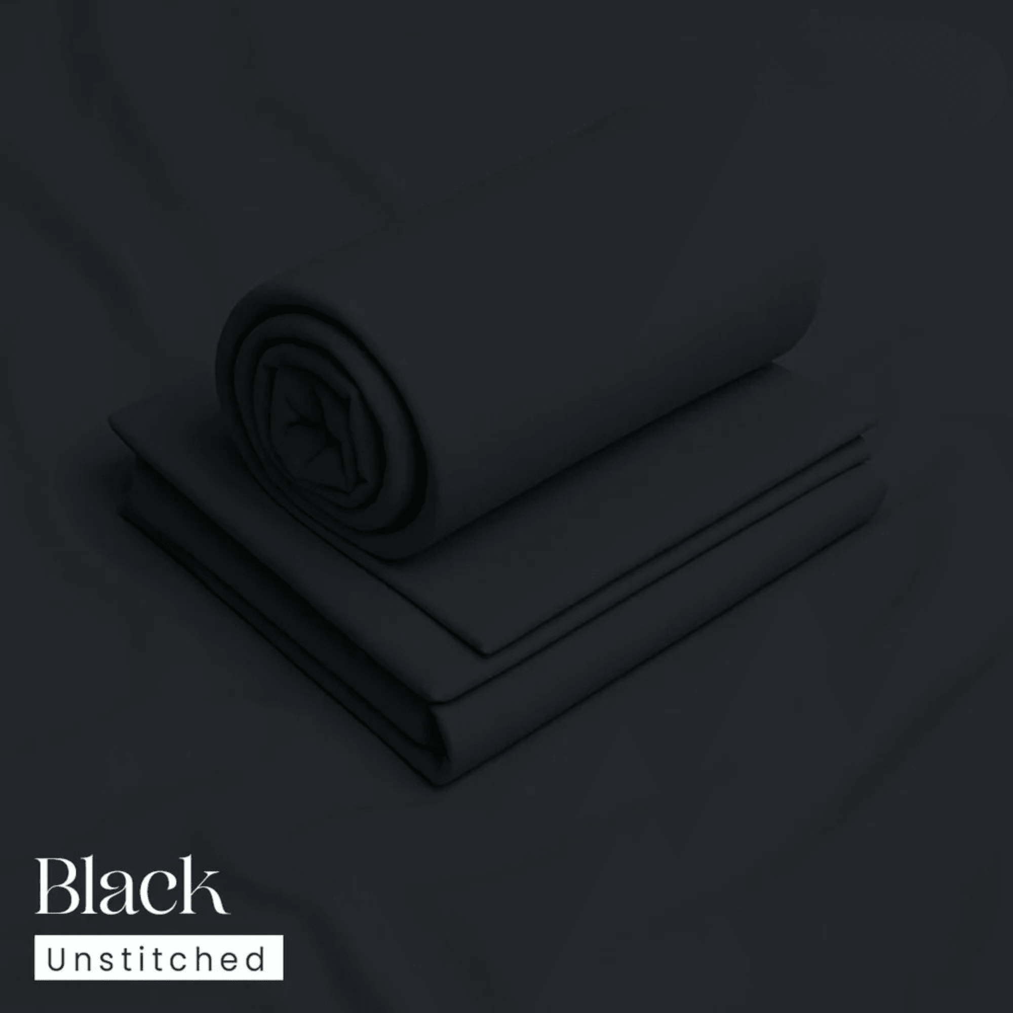 Bin Salman Wash & Wear Boski Fabric – Black - Bin Salman