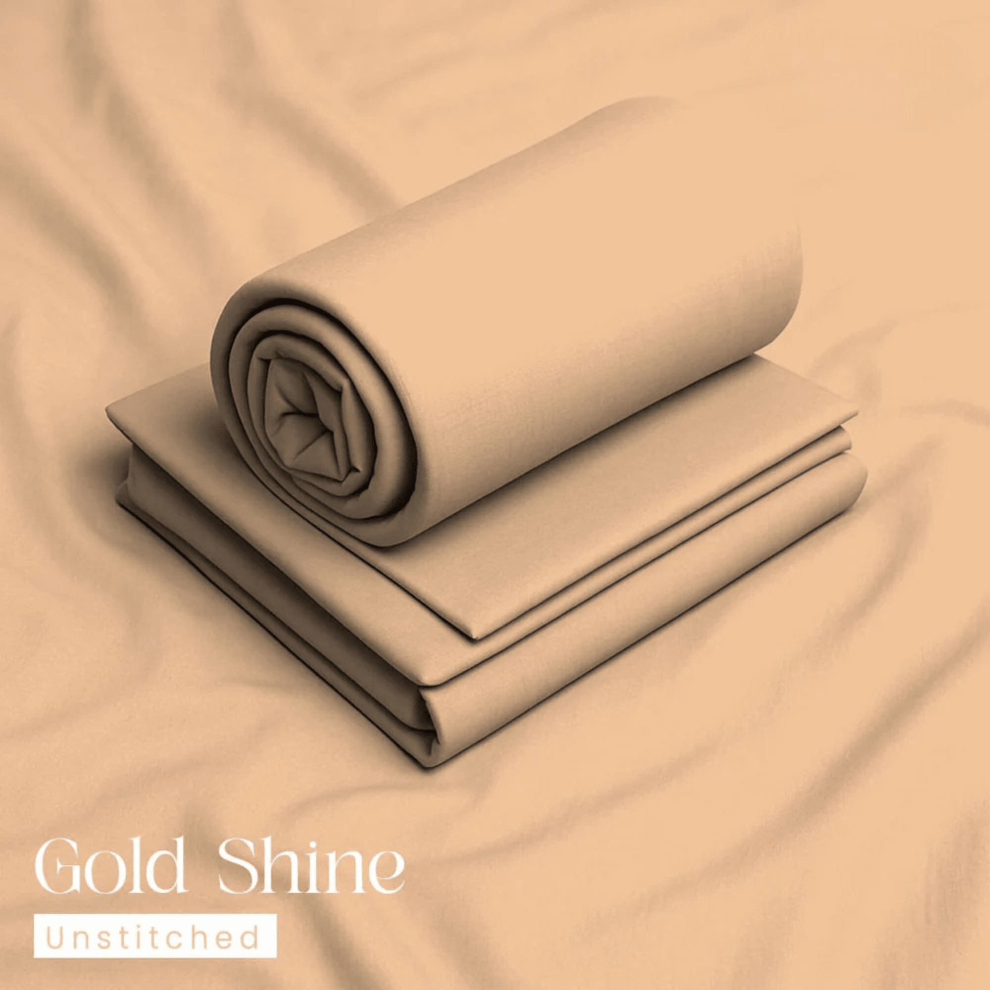 Bin Salman Wash & Wear Boski Fabric – Gold Shine - Bin Salman