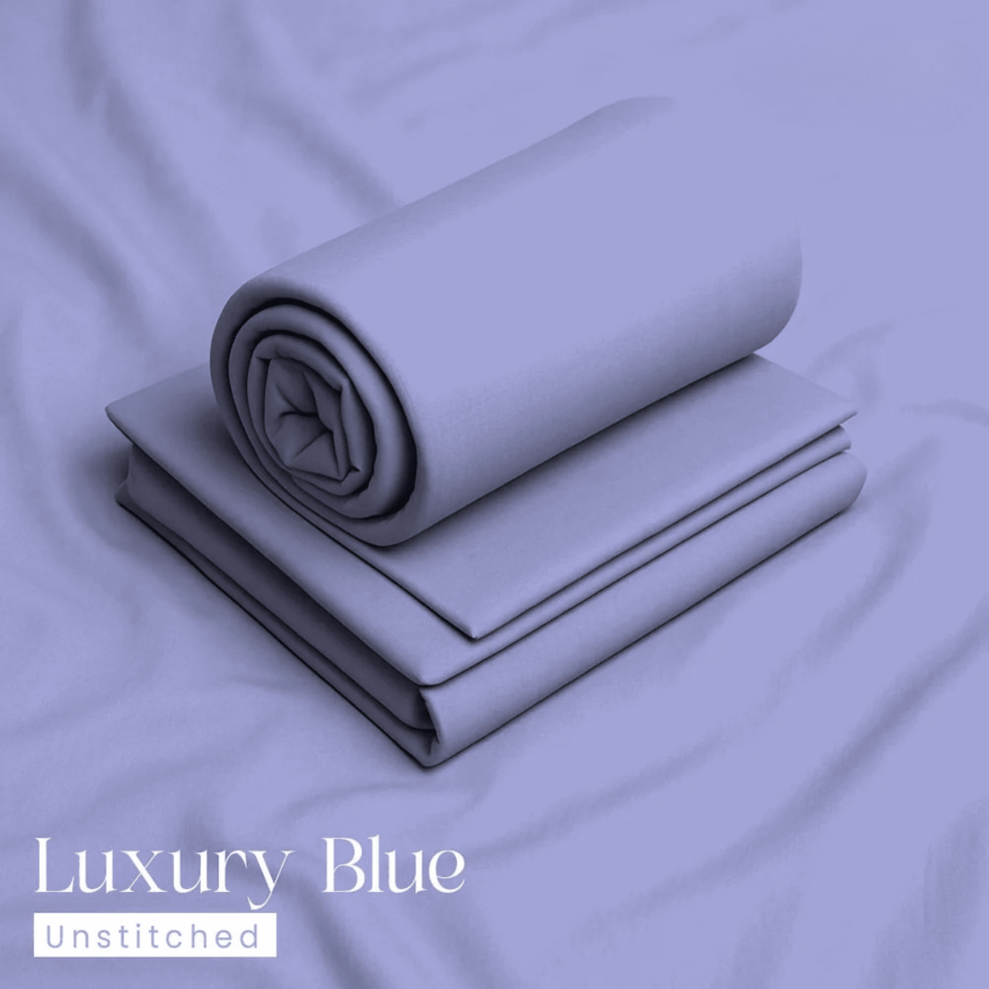 Bin Salman Wash & Wear Boski Fabric – Luxury Blue - Bin Salman