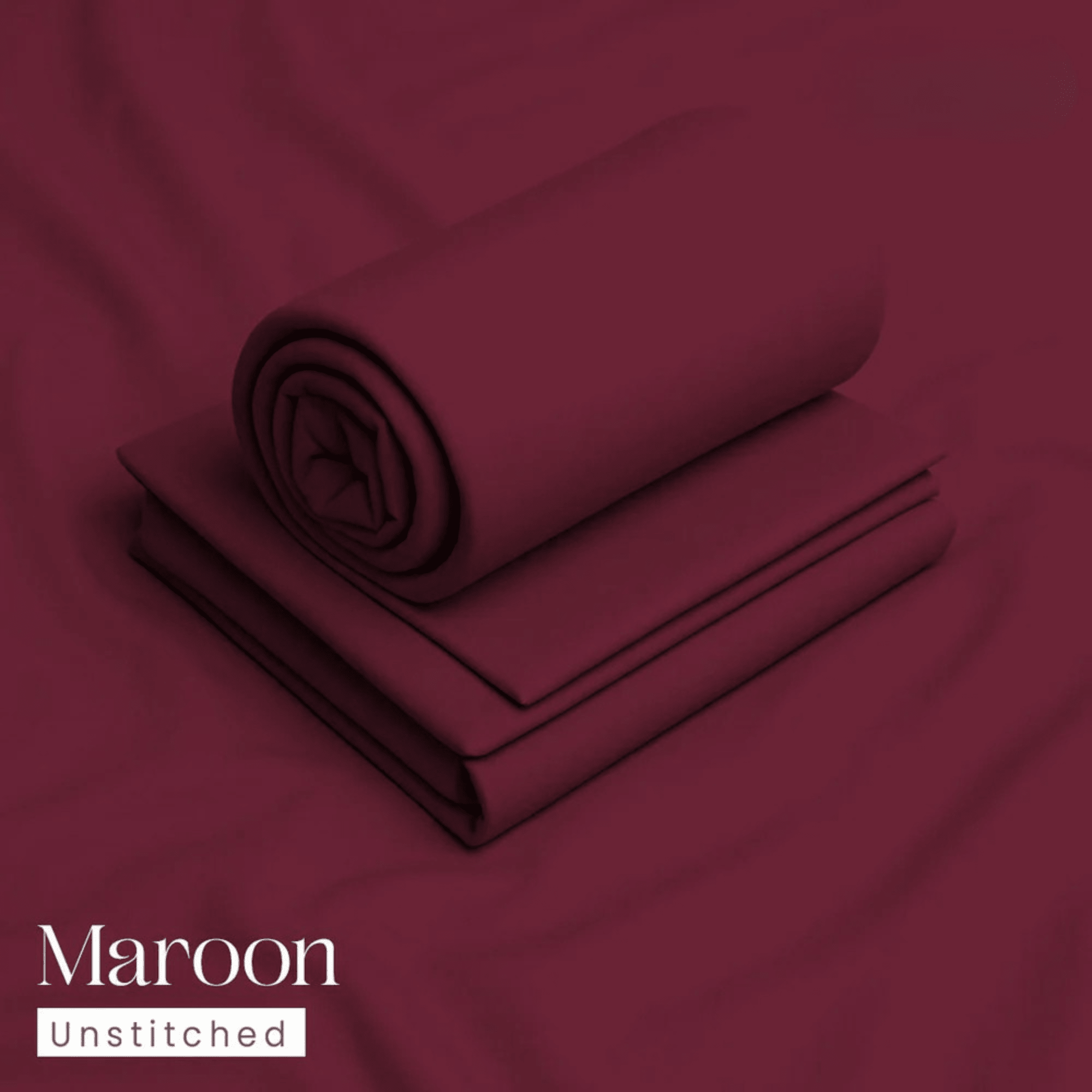Bin Salman Wash & Wear Boski Fabric – Maroon - Bin Salman