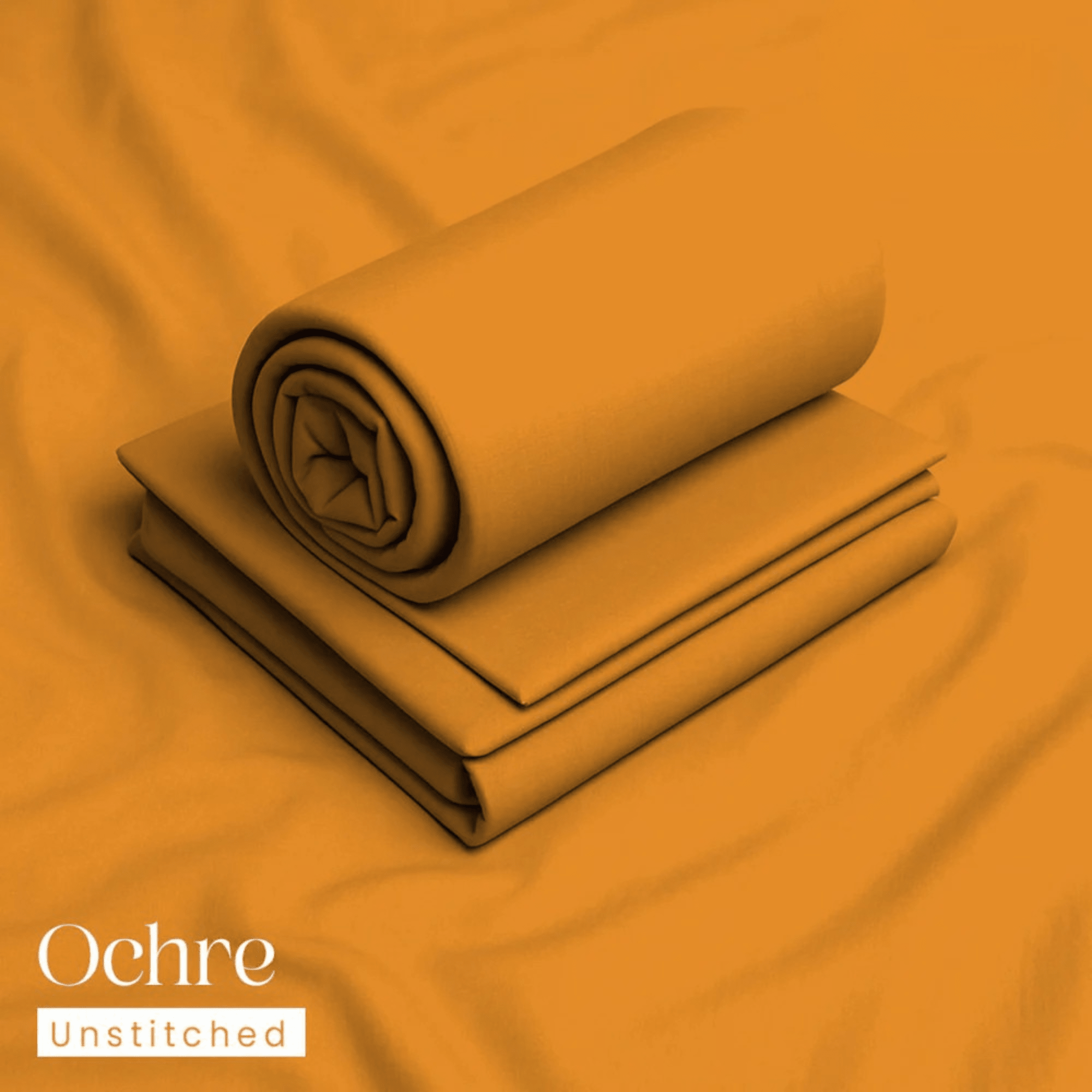 Bin Salman Wash & Wear Boski Fabric – Ochre - Bin Salman