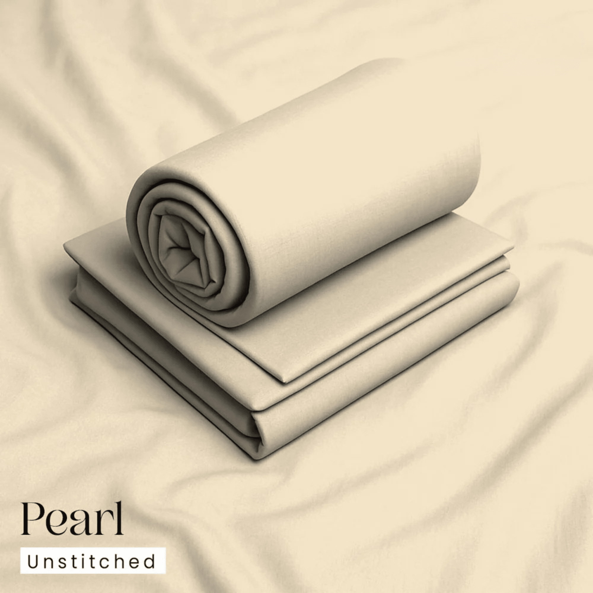 Bin Salman Wash & Wear Boski Fabric – Pearl - Bin Salman