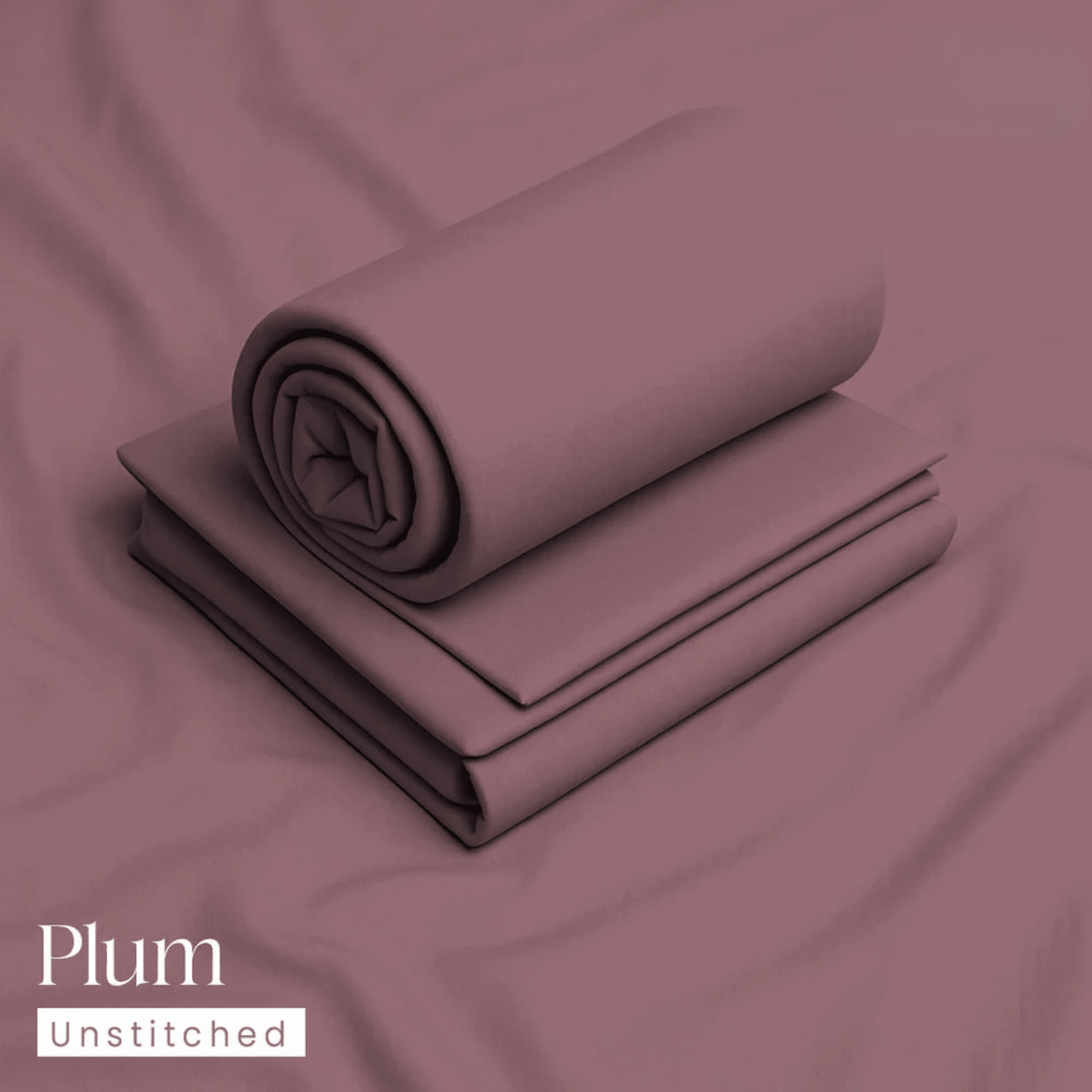 Bin Salman Wash & Wear Boski Fabric – Plum - Bin Salman