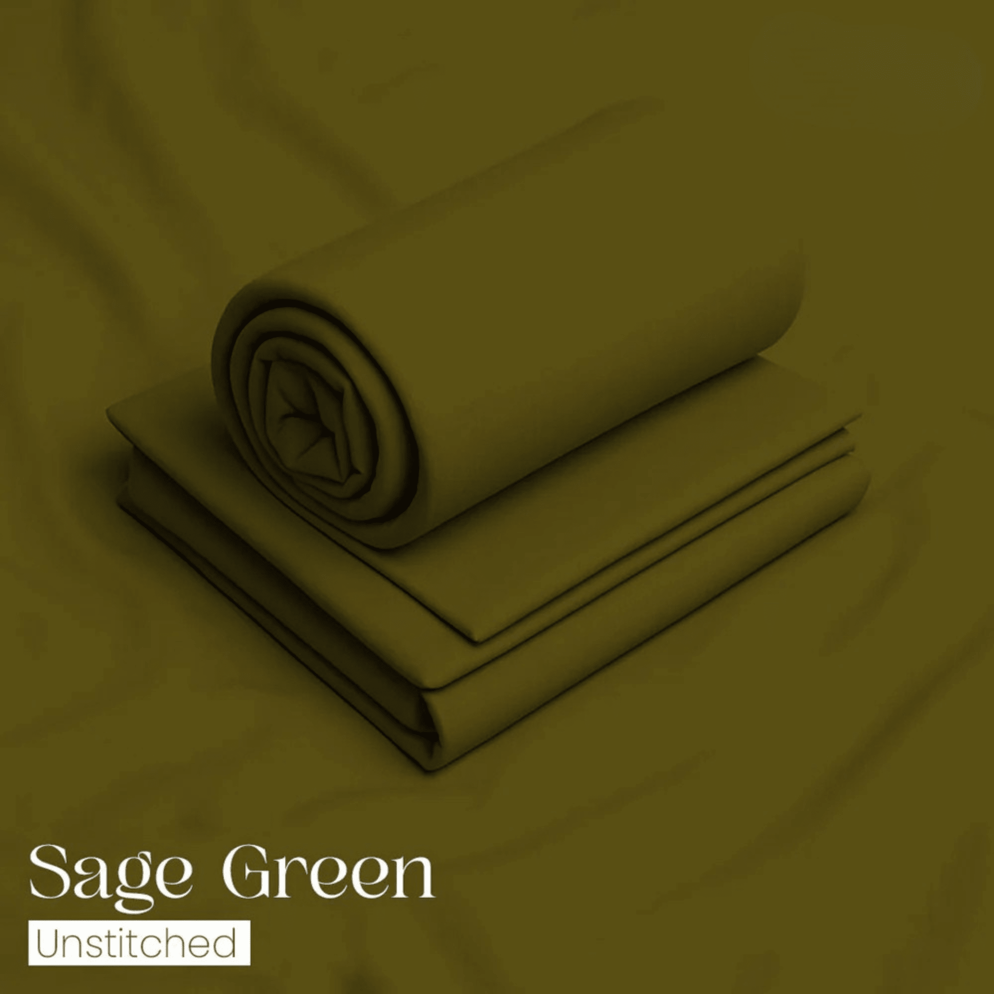 Bin Salman Wash & Wear Boski Fabric – Sage Green - Bin Salman